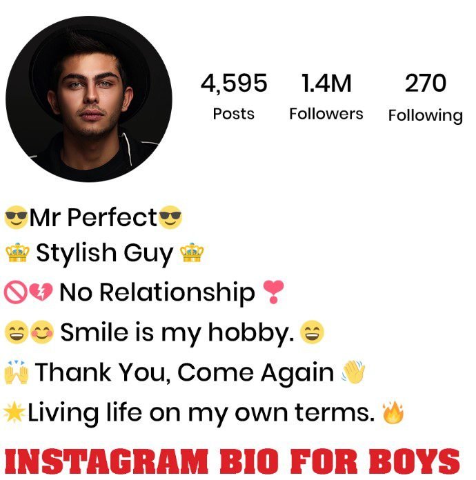 Instagram Bio for Boys