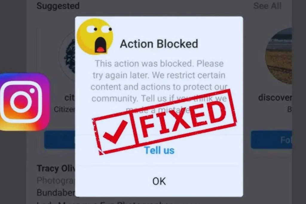 Instagram Action Blocked