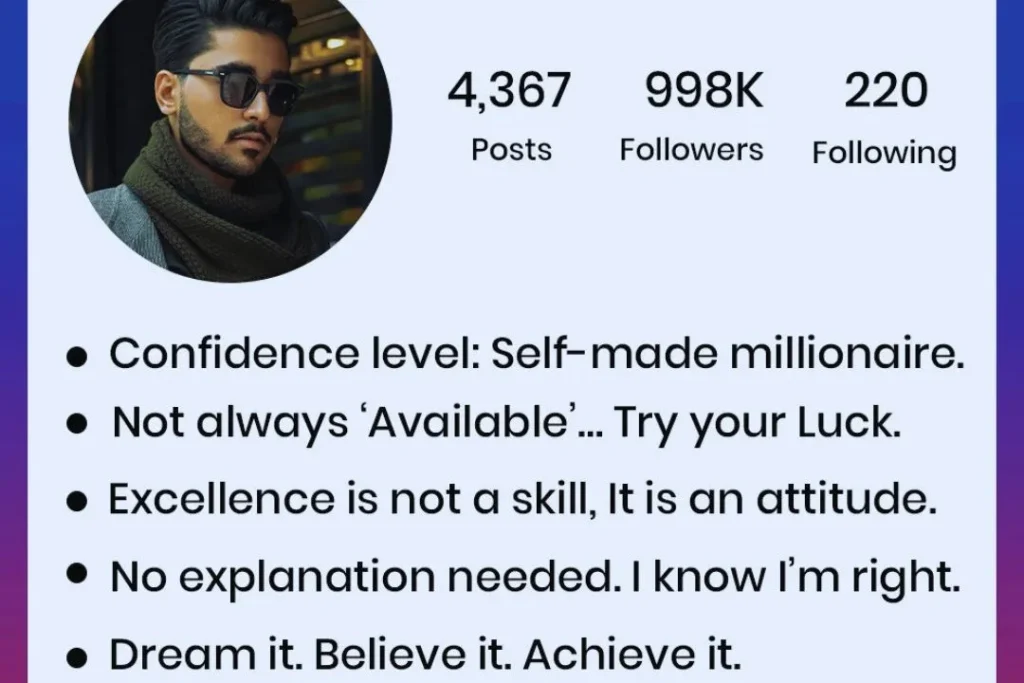 Insta Caption for Boy Attitude
