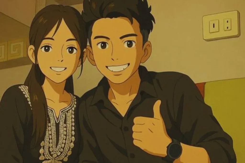 Instagram Ghibli Style Couple Image