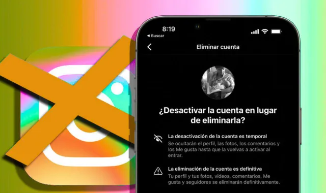 Eliminar cuenta instagram