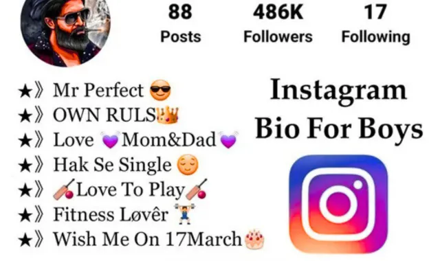 instagram bio for boys stylish font attitude