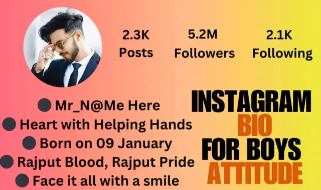 instagram bio for boys stylish font attitude